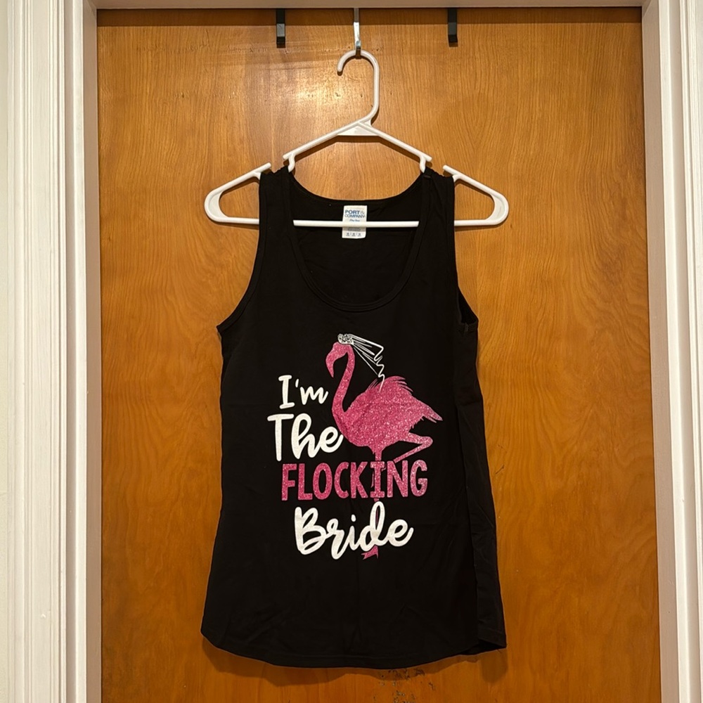 “I’m the Flocking Bride” Flamingo Tank Top
